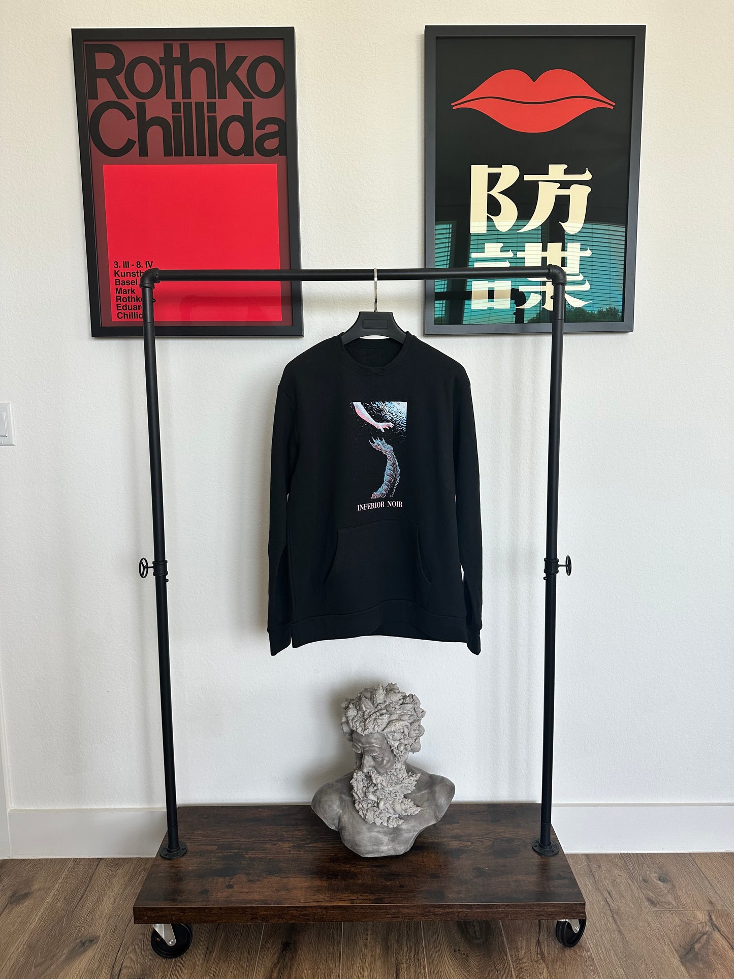 Inferior Noir - This Is Reality - Black Crewneck w/ pockets