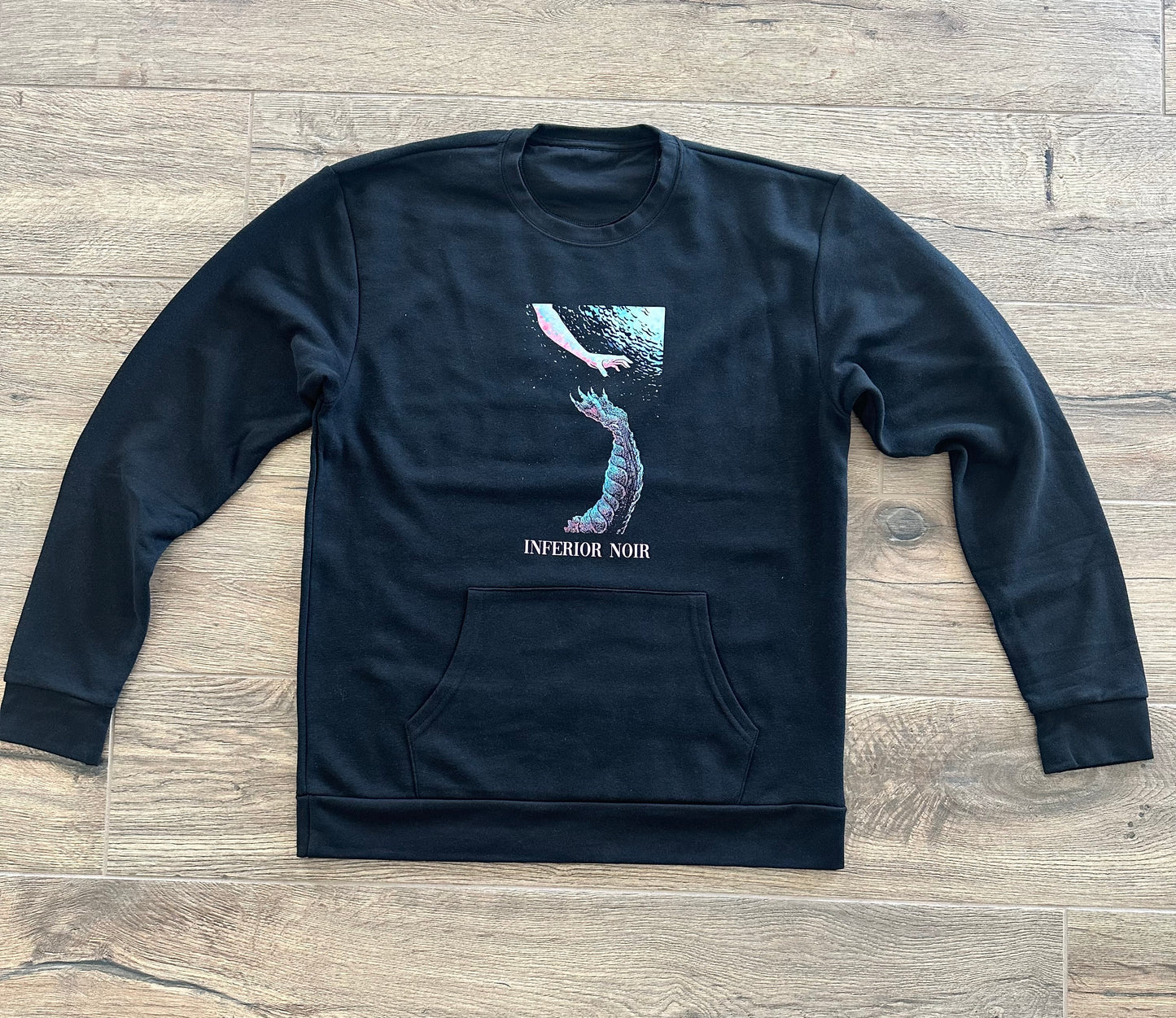 Inferior Noir - This Is Reality - Black Crewneck w/ pockets